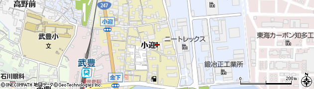 愛知県知多郡武豊町小迎93周辺の地図