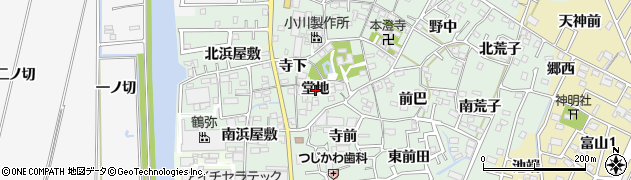 愛知県西尾市楠村町堂地周辺の地図