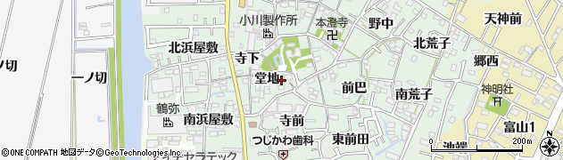 愛知県西尾市楠村町堂地4周辺の地図