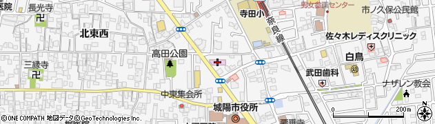 京都府城陽市寺田（高田）周辺の地図