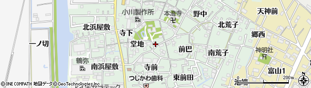 愛知県西尾市楠村町堂地32周辺の地図