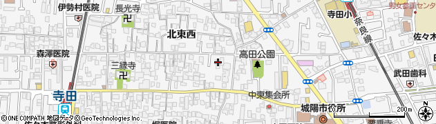 京都府城陽市寺田北東西78周辺の地図