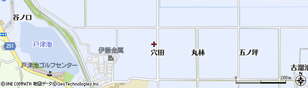 京都府八幡市内里（穴田）周辺の地図