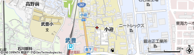 愛知県知多郡武豊町小迎119周辺の地図