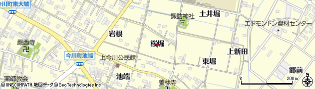 愛知県西尾市今川町（桜堀）周辺の地図