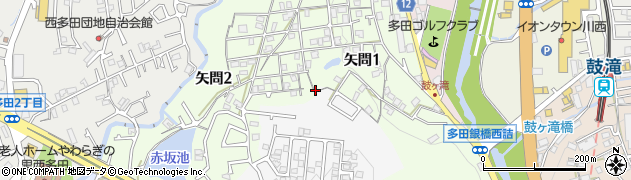 鴬台北緑地周辺の地図