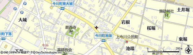 愛知県西尾市今川町御堂東84周辺の地図