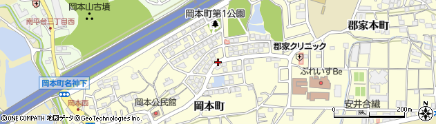 大阪府高槻市岡本町周辺の地図