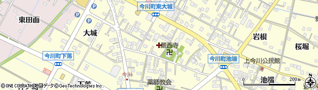 愛知県西尾市今川町御堂東55周辺の地図