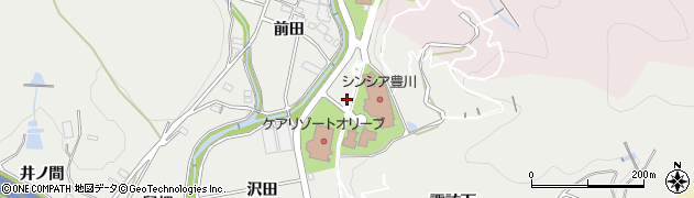 愛知県豊川市平尾町（諏訪下）周辺の地図
