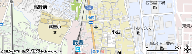 愛知県知多郡武豊町小迎117周辺の地図