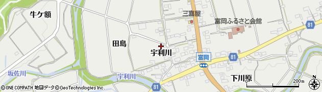 愛知県新城市富岡（宇利川）周辺の地図