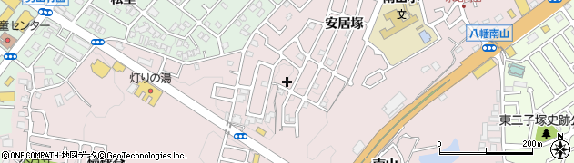 京都府八幡市八幡（安居塚）周辺の地図