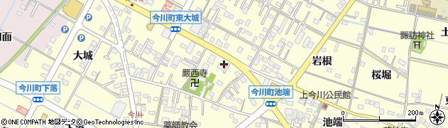 愛知県西尾市今川町御堂東周辺の地図