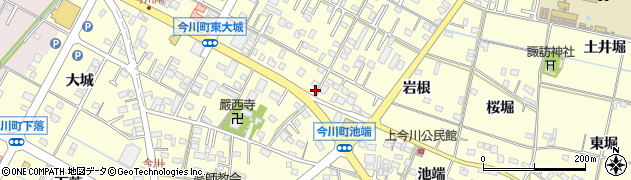 愛知県西尾市今川町御堂東22周辺の地図