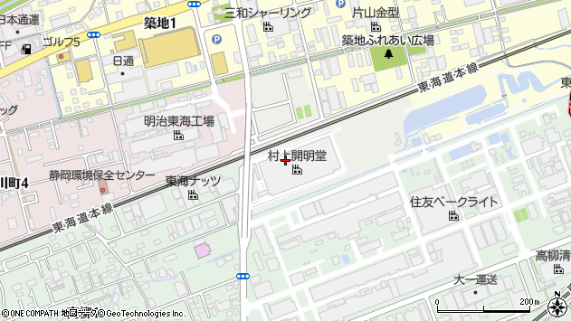 〒426-0032 静岡県藤枝市築地上の地図