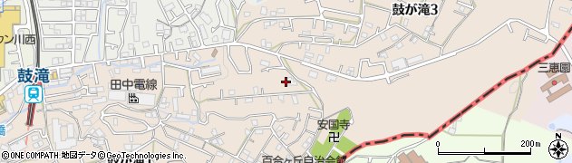 兵庫県川西市鼓が滝周辺の地図