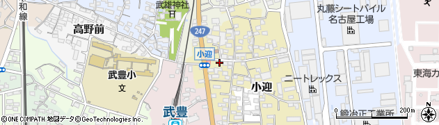 愛知県知多郡武豊町小迎79周辺の地図