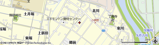 愛知県西尾市小焼野町（西川）周辺の地図
