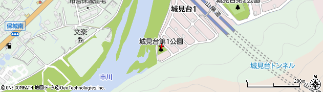 城見台第一公園周辺の地図