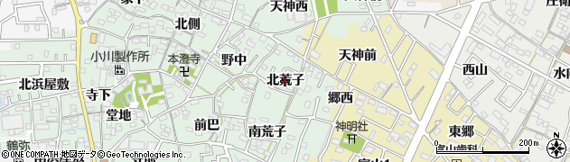 愛知県西尾市楠村町（北荒子）周辺の地図