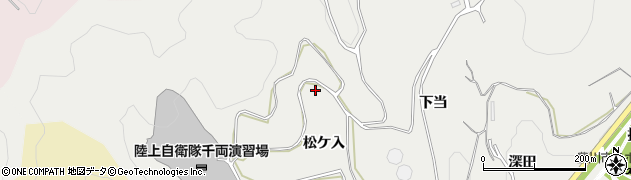 愛知県豊川市千両町（松ケ入）周辺の地図