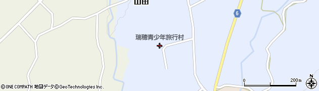 瑞穂青少年旅行村キャンプ場周辺の地図