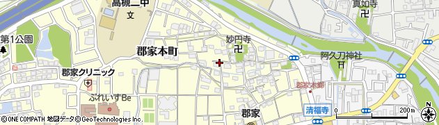 大阪府高槻市郡家本町周辺の地図