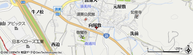 愛知県額田郡幸田町須美周辺の地図