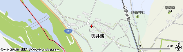 兵庫県上郡町（赤穂郡）與井新周辺の地図