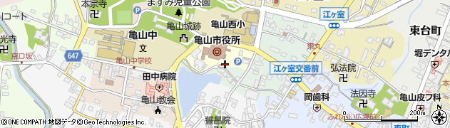 亀山市役所　職員会館周辺の地図