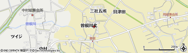 愛知県新城市中宇利（曽根川北）周辺の地図