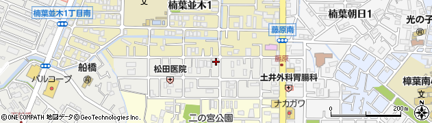 大阪府枚方市北船橋町周辺の地図