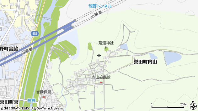 〒679-4131 兵庫県たつの市誉田町内山の地図
