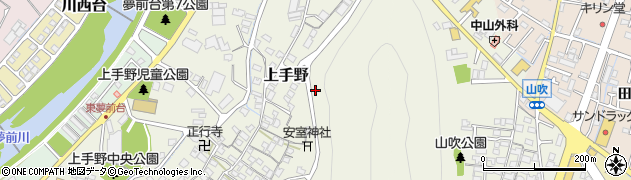 兵庫県姫路市上手野周辺の地図