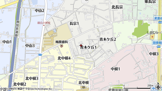 〒470-2384 愛知県知多郡武豊町青木ケ丘の地図