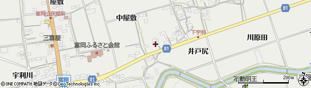 愛知県新城市富岡（中屋敷）周辺の地図