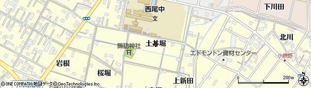愛知県西尾市今川町（土井堀）周辺の地図