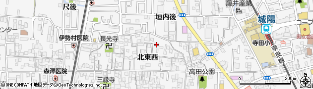 京都府城陽市寺田北東西20周辺の地図