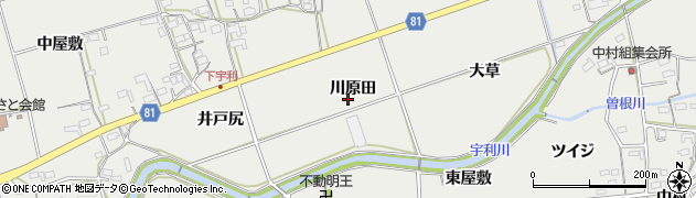 愛知県新城市富岡（川原田）周辺の地図