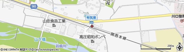 三重県亀山市布気町1604周辺の地図