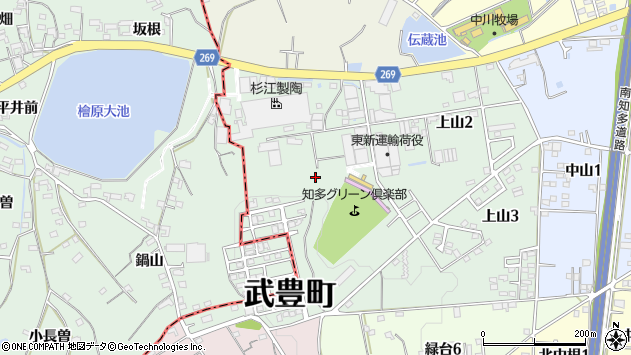 〒470-2387 愛知県知多郡武豊町上山の地図
