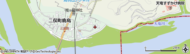 静岡県浜松市天竜区二俣町鹿島周辺の地図