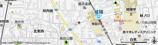 京都府城陽市寺田北東西12周辺の地図