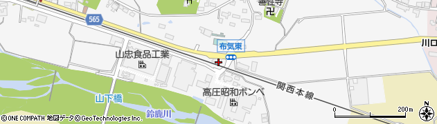三重県亀山市布気町1609周辺の地図
