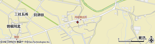 愛知県新城市中宇利岡周辺の地図