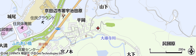 京都府綴喜郡宇治田原町立川平岡4周辺の地図