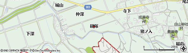 愛知県西尾市平原町（経塚）周辺の地図
