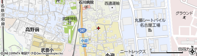 愛知県知多郡武豊町小迎23周辺の地図