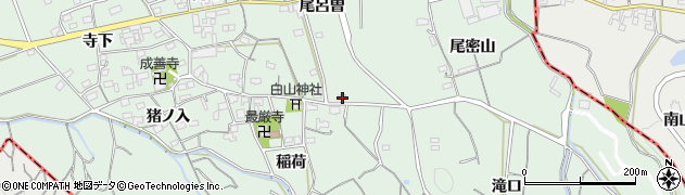 愛知県西尾市平原町尾呂曽39周辺の地図
